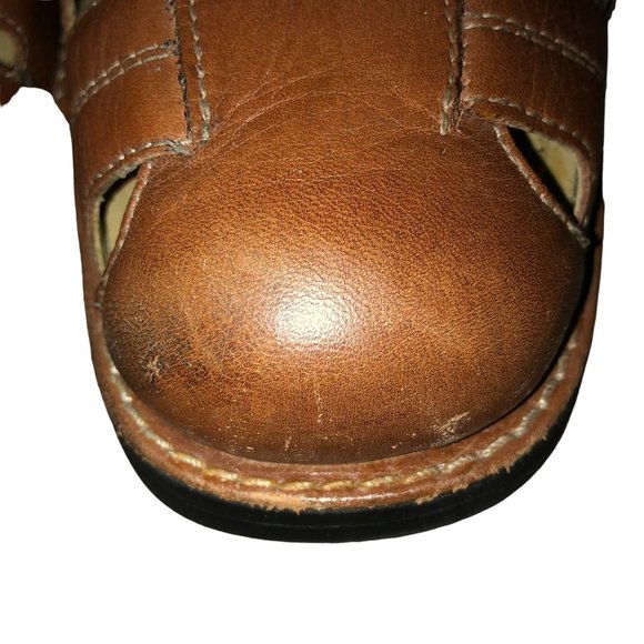 Johnston & Murphy Fisherman Sandal Shoes Mens 12M Used Brown Leather 20 5880 - Picture 4 of 16